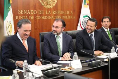 Luis Videgaray se reúne con senadores para explicar extrategia ante Trump