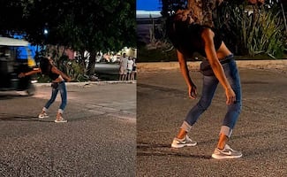 Temor por crisis de drogas en Yucatán: se viraliza caso de mujer con conductas "zombie"; la captan en medio del tráfico en Umán
