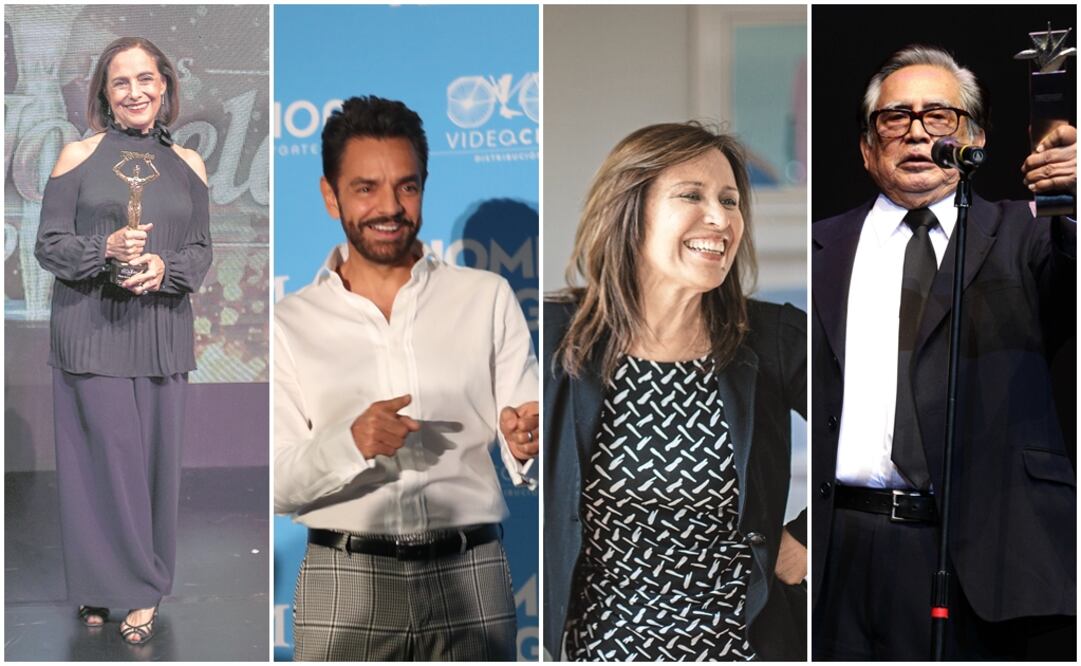 De izquierda a derecha: Diana Bracho, Eugenio Derbez, María Rojo y Ernesto Gómez Cruz. Foto: Archivo EL UNIVERSAL