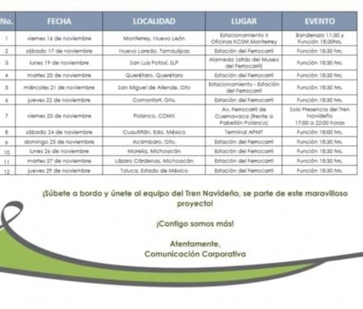 El Tren Navideño llegará a la CDMX