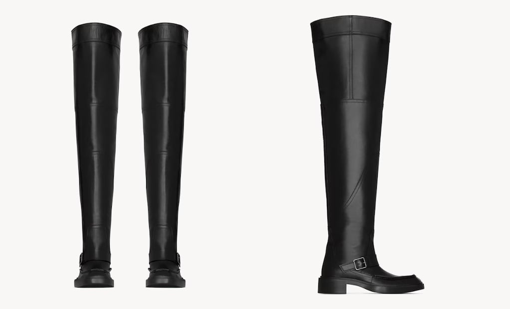 Estas botas Saint Laurent transforman un outfit sencillo en uno icónico. Foto: Saint Laurent