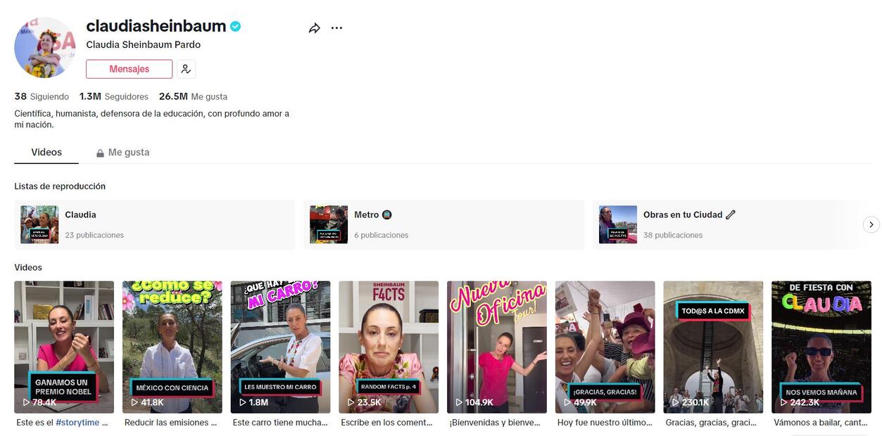 Claudia Sheinbaum TikTok