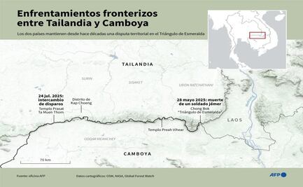 Tailandia evacua a más de 100 mil civiles por enfrentamientos con Camboya; los trasladan a refugios