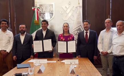 Sheinbaum firma convenio con Salomón Jara para digitalización de trámites