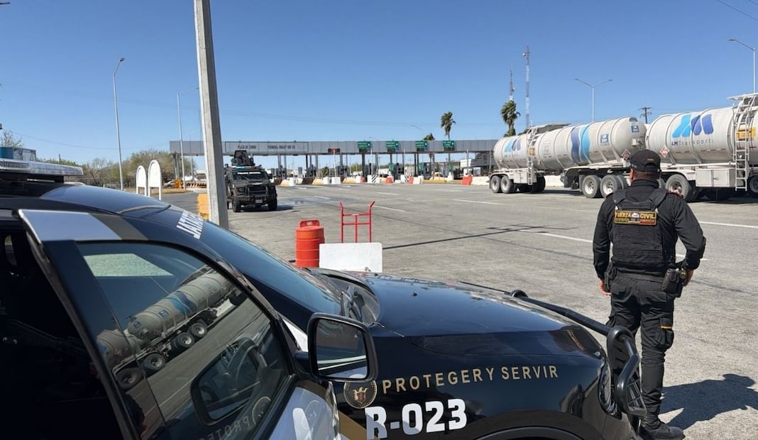 Operativo de seguridad tras bloqueos carreteros. Foto: Especial
