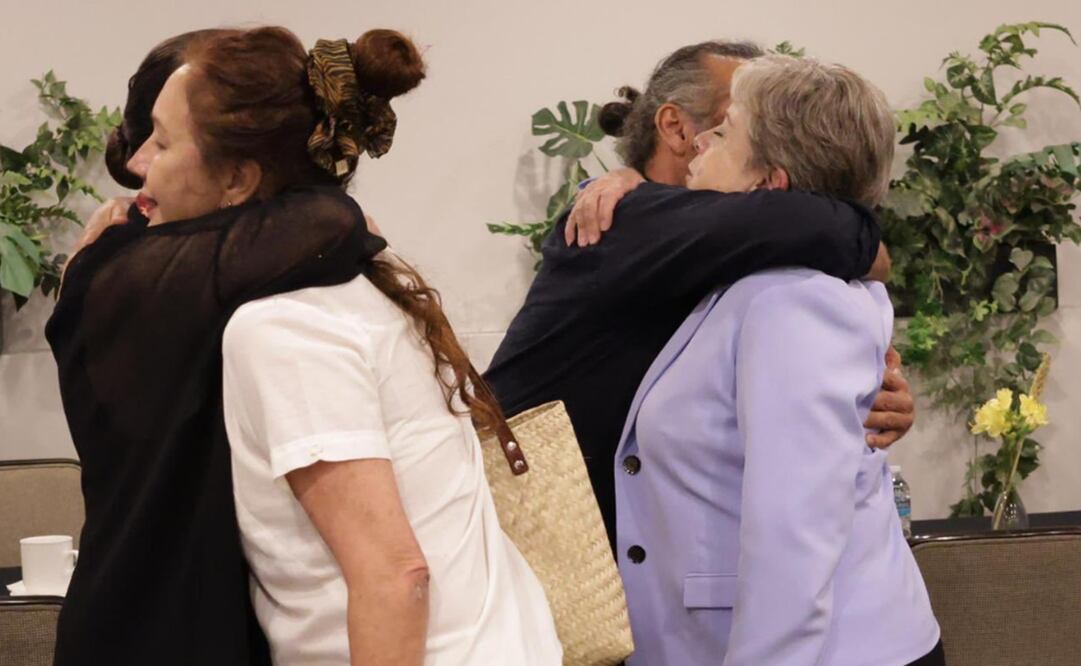 Familia de Orión Hernández se reunió con la canciller Alicia Bárcena. Foto: X @aliciabarcena
