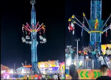 Supuesta falla en juego mecánico provoca pánico y menores lesionados en Expoferia de Apatzingan, Michoacán