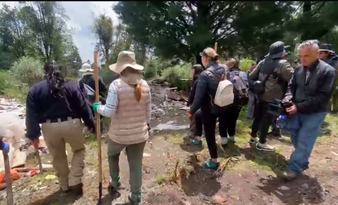 La búsqueda fue encabezada por la madre de Ana Ameli, la señora Vanessa. Foto: captura de pantalla.