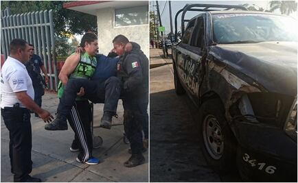 Volcadura deja 9 policías lesionados en Lázaro Cárdenas, Michoacán