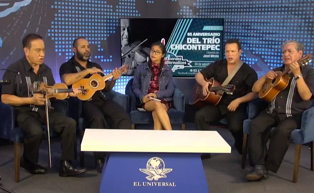 El Trío Chicontepec visita EL UNIVERSAL. FOTO: Especial