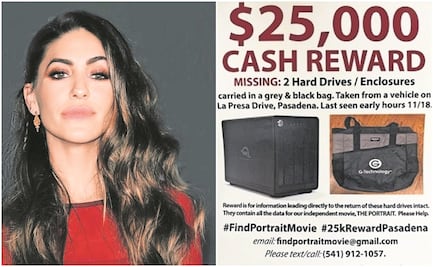 Mexicana ofrece recompensa por robo de película en EU