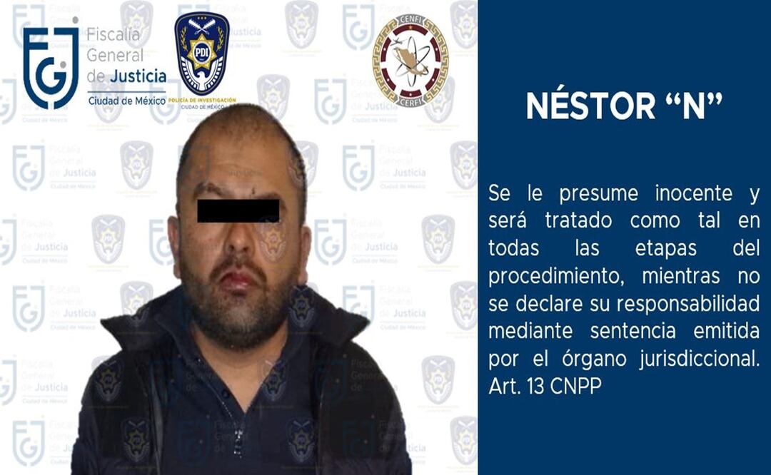 Detienen a Néstor "N", alias "El 20", presunto líder criminal en CDMX y Edomex, durante operativo en Polanco. Foto: Especial