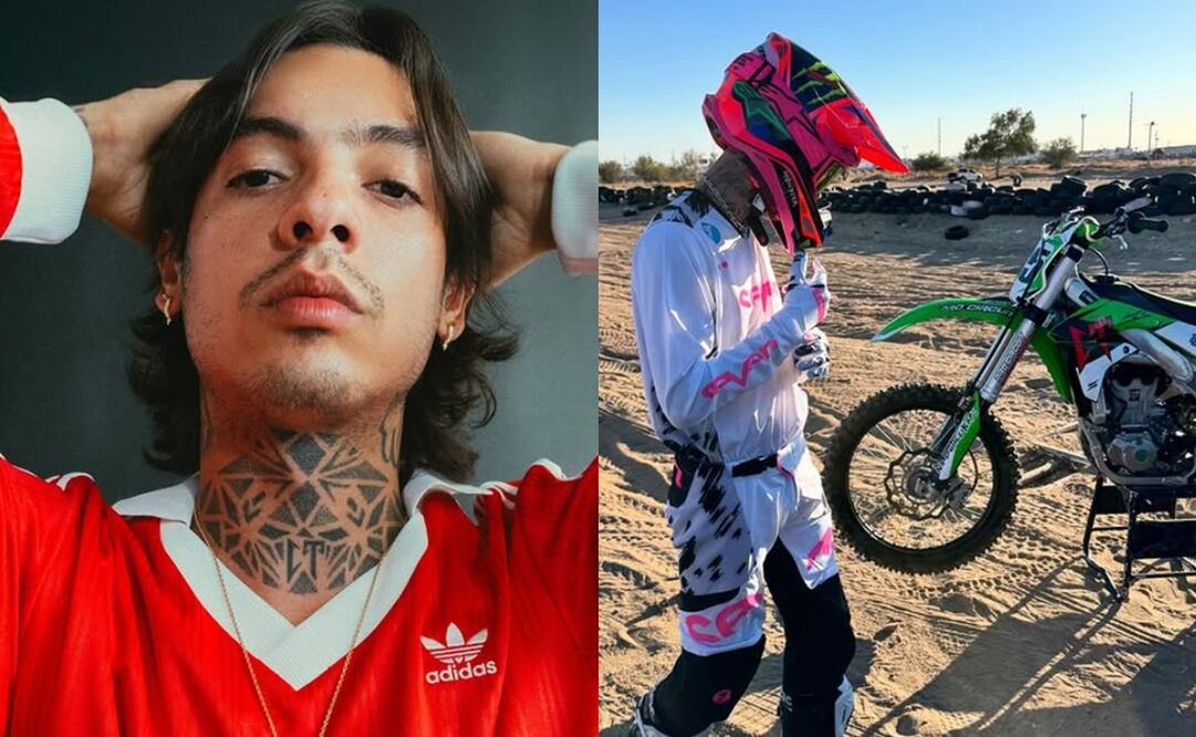El cantante Natanael Cano sufrió un accidente mientras hacia motocross. Foto: Instagram oficial.