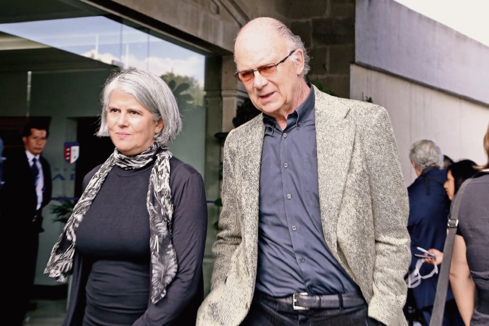 Helen Kleinbort y Enrique Krauze acudieron a las exequias de Rafael Tovar (BERENICE FREGOSO. EL UNIVERSAL)