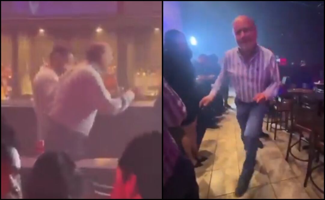 El exgobernador de Chihuahua, César Duarte Jáquez, salió a bailar. Fotos: Captura de video.