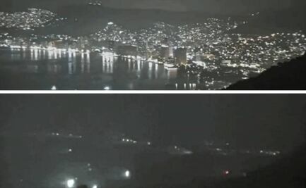 VIDEO: Así se captó el mega apagón en las playas de Acapulco por la furia del huracán "Otis"