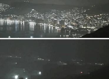 VIDEO: Así se captó el mega apagón en las playas de Acapulco por la furia del huracán "Otis"