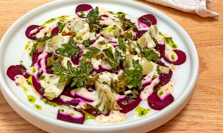 Receta: carpaccio de betabel y alcachofa