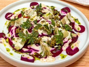 Receta: carpaccio de betabel y alcachofa