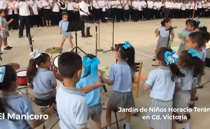 Sorprende "Alondrita de la Parra" por dirigir orquesta de jardín de niños