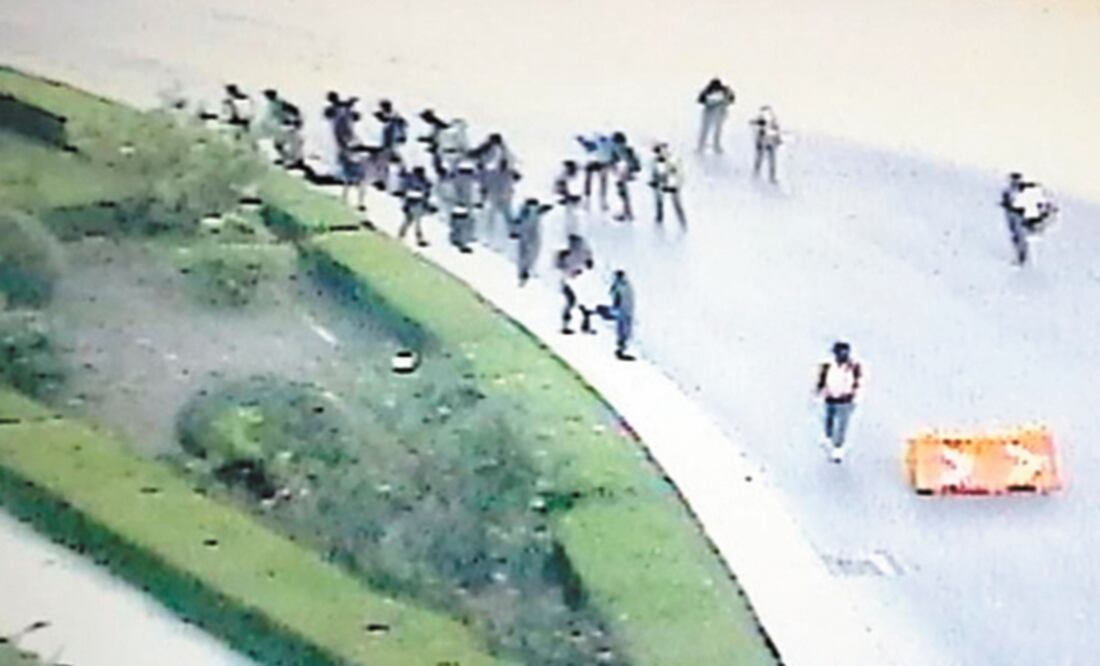 Las cámaras captaron la actividad de los manifestantes. ESPECIAL