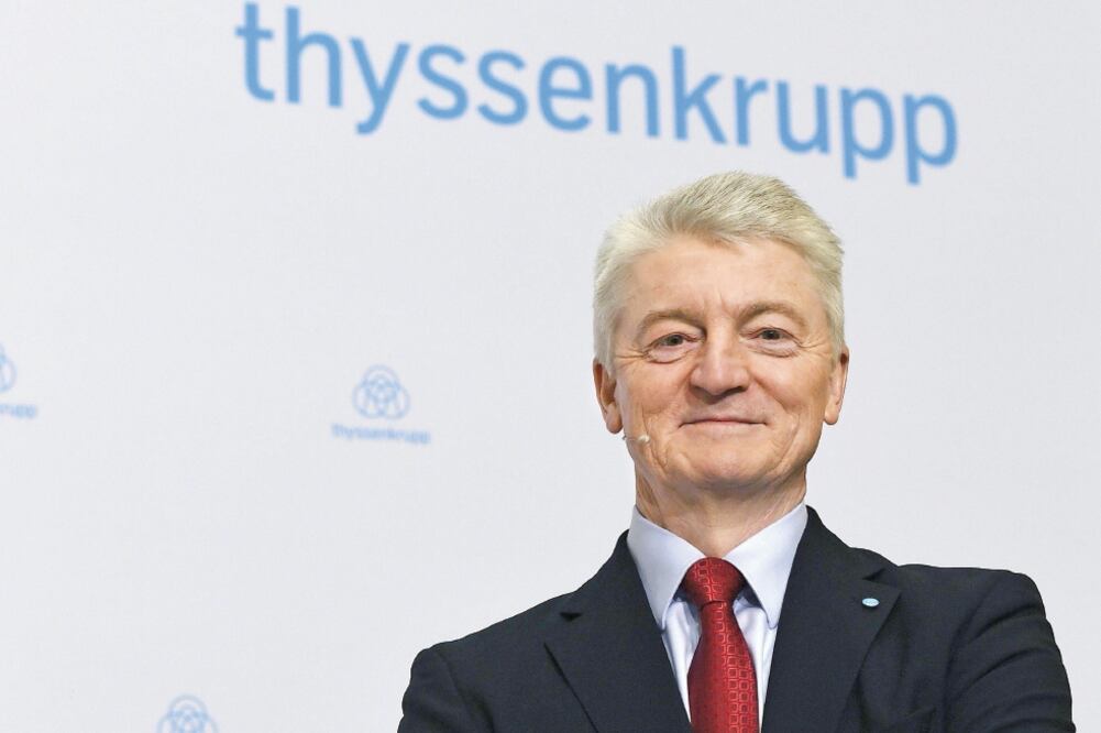 Heinrich Hiesinger, director de Thyssenkrupp, anunció en junio una inversión para México por 160 mdd (ARCHIVO EL UNIVERSAL)