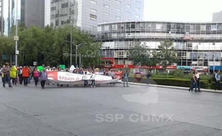 Marcha afecta circulación en Paseo de la Reforma