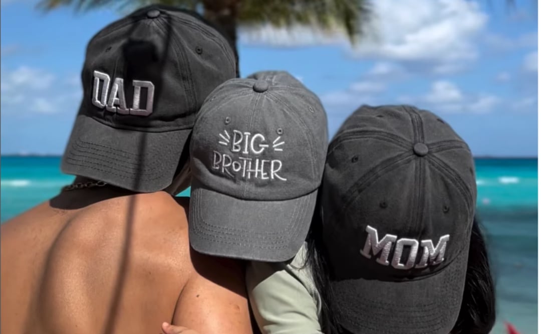 "El Capi" Pérez, su esposa Itzel Barro y su hijo Vicente anuncian noticia.