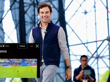 TV Azteca "presume" que Checo Pérez vio su transmisión; el volante mexicano no oculta su pasión por América