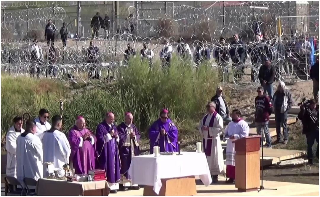 Así se vivió la misa binacional por migrantes fallecidos en la frontera de Ciudad Juárez y El Paso este 9 de noviembre de 2024. Foto: Especial