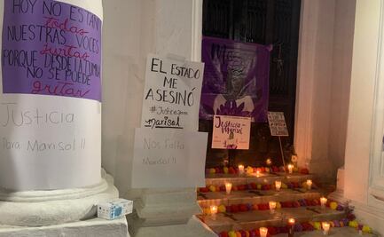 Colectivos feministas de Sonora exigen justicia para Marisol Cuadras en Palacio de Gobierno 