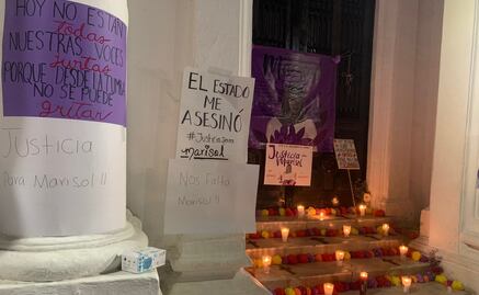 Colectivos feministas de Sonora exigen justicia para Marisol Cuadras en Palacio de Gobierno 