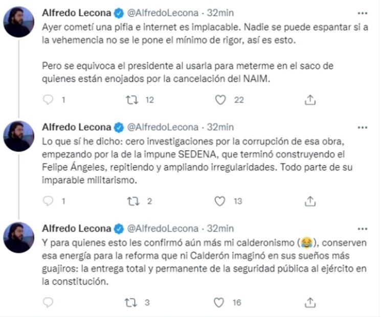 AMLO exhibe “pifia” de Alfredo Lecona sobre Madero y Martí; él periodista reacciona con foto de parodia