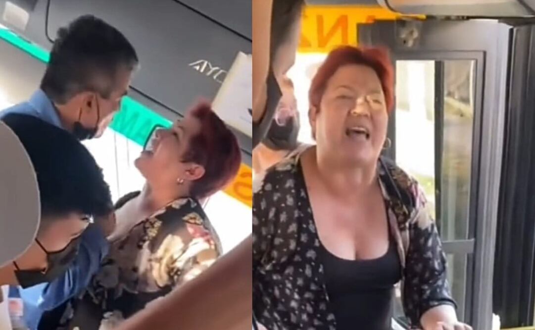La mujer se negó a bajarse del camión e insultó a los pasajeros. Foto: Captura de pantalla tomada de TikTok @marianomedinaornelas 