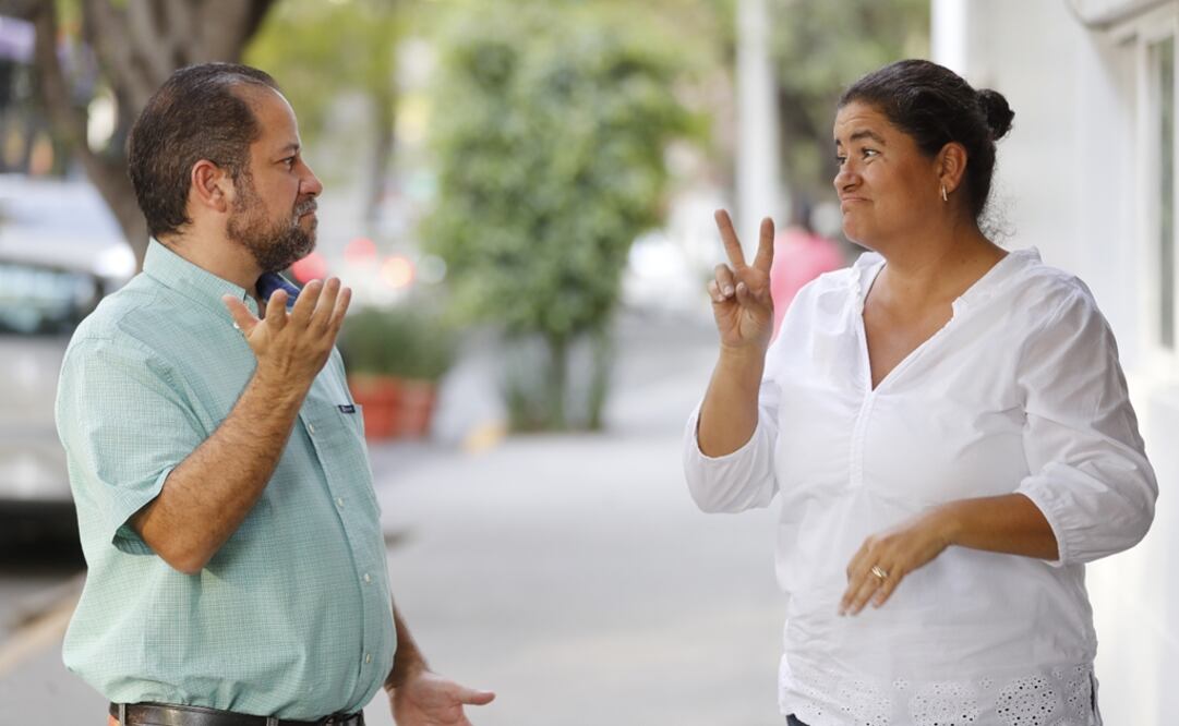 The app was developed by Tania Giselle Alcántara Medina and Omar García Vázquez, both undergraduate engineering students from IPN - Photo: Irvin Olivares/EL UNIVERSAL