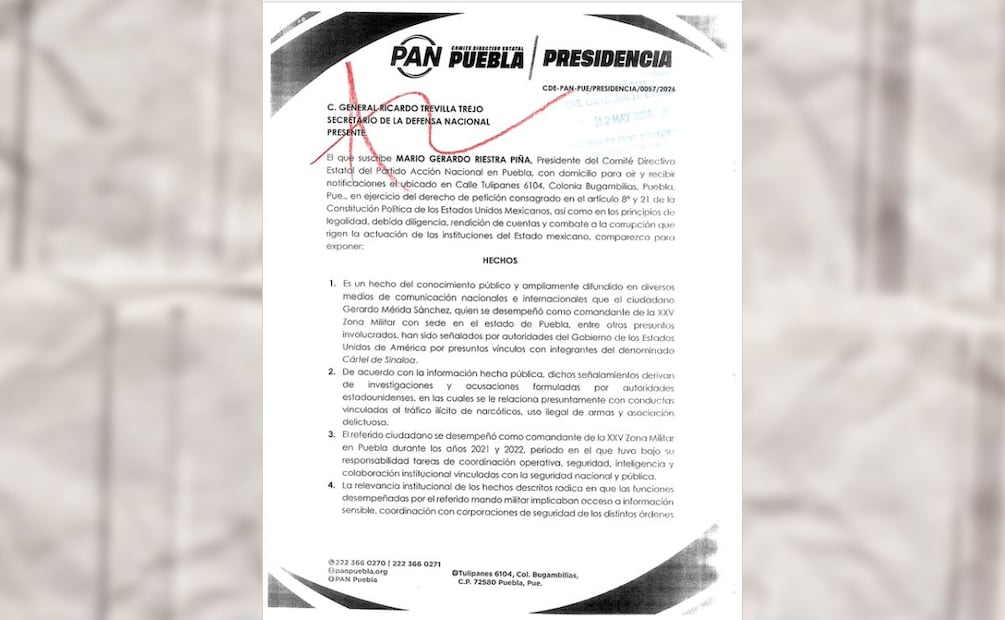 “Se inicie una carpeta de investigación respecto de los hechos señalados y se practiquen de manera exhaustiva todos los actos de investigación necesarios", menciona la denuncia. | Foto: Captura de pantalla de la denuncia.