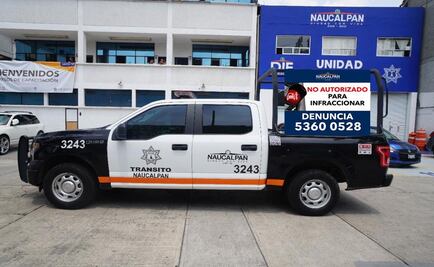 Rotulan patrullas en Naucalpan para alertar que las multas de tránsito están suspendidas
