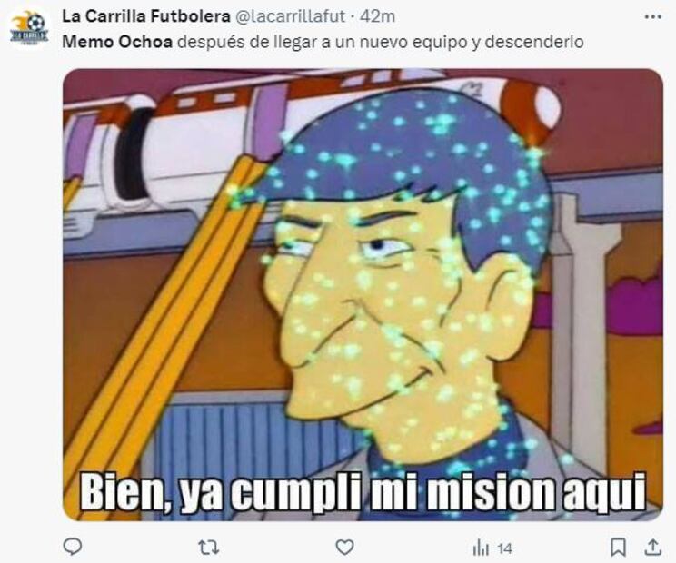 La respuesta en redes sociales, tras el tercer descenso de "Memo" Ochoa - Foto: Especial