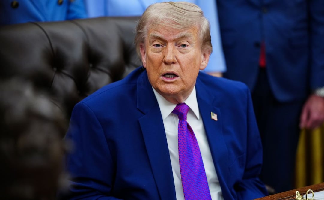 El presidente de Estados Unidos, Donald Trump, organiza un evento para promover la atención médica materna en el Despacho Oval de la Casa Blanca en Washington, D.C., EE. UU., el 11 de mayo de 2026. El presidente Trump se reúne con profesionales de la salud mientras su administración lanza Moms.gov para destacar los recursos disponibles para embarazos inesperados. Foto: EFE