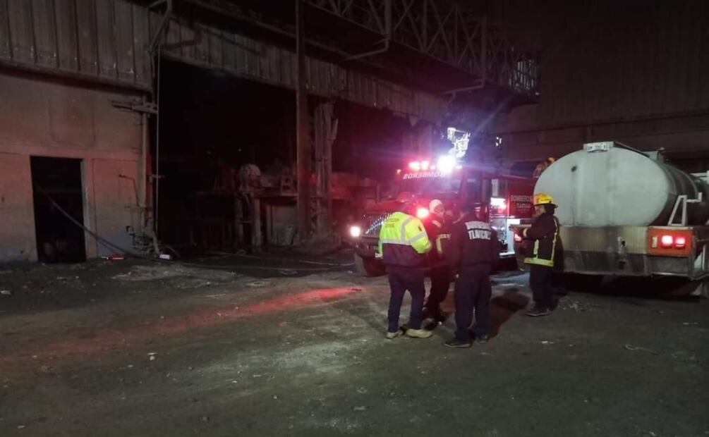 Accidente en fábrica de acero en Tlaxcala. Foto: Especial