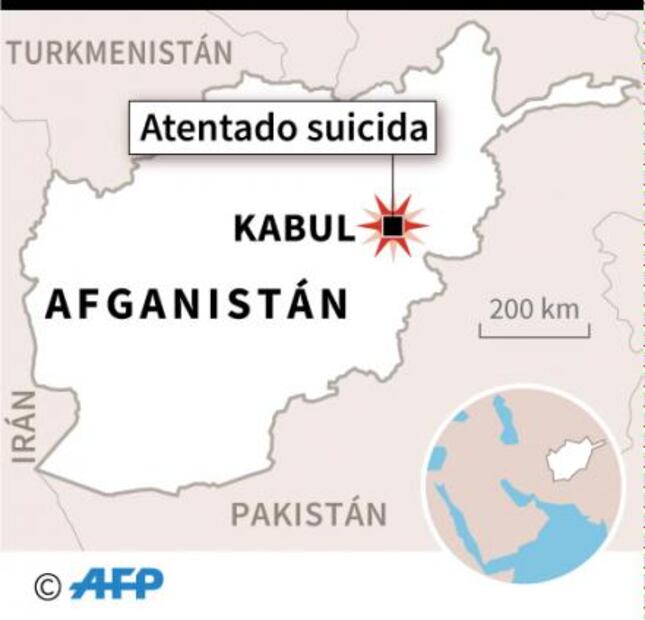 Suman 11 muertos y 25 heridos por atentado suicida en Kabul