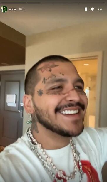 Nodal, ¿en estado inconveniente?, lo ayudan en Las Vegas porque no podía sostenerse