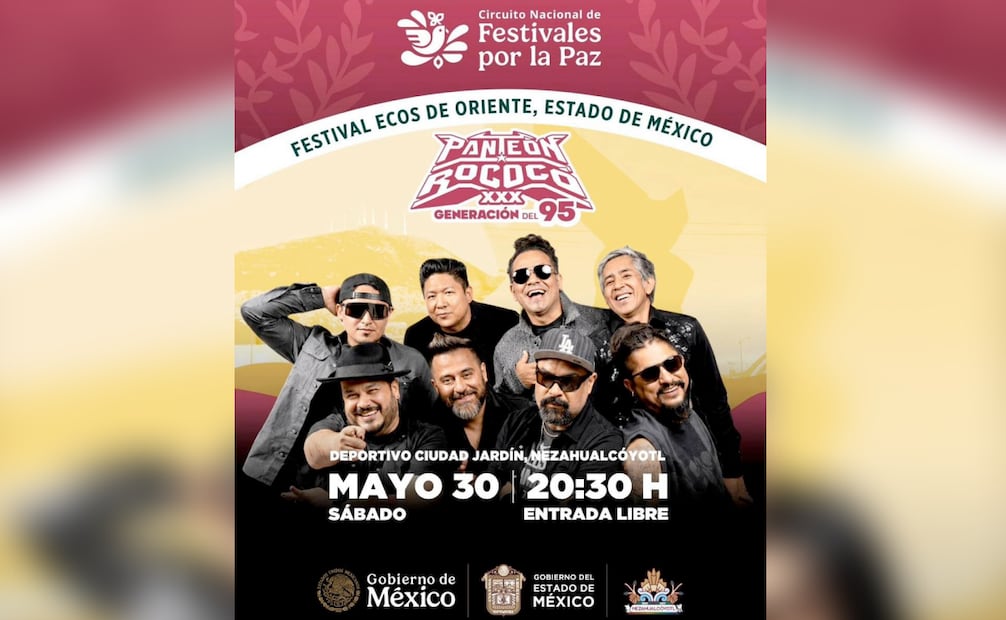 Llegará Panteón Rococó a Nezahualcóyotl; concierto será gratuito.
Foto: Especial.