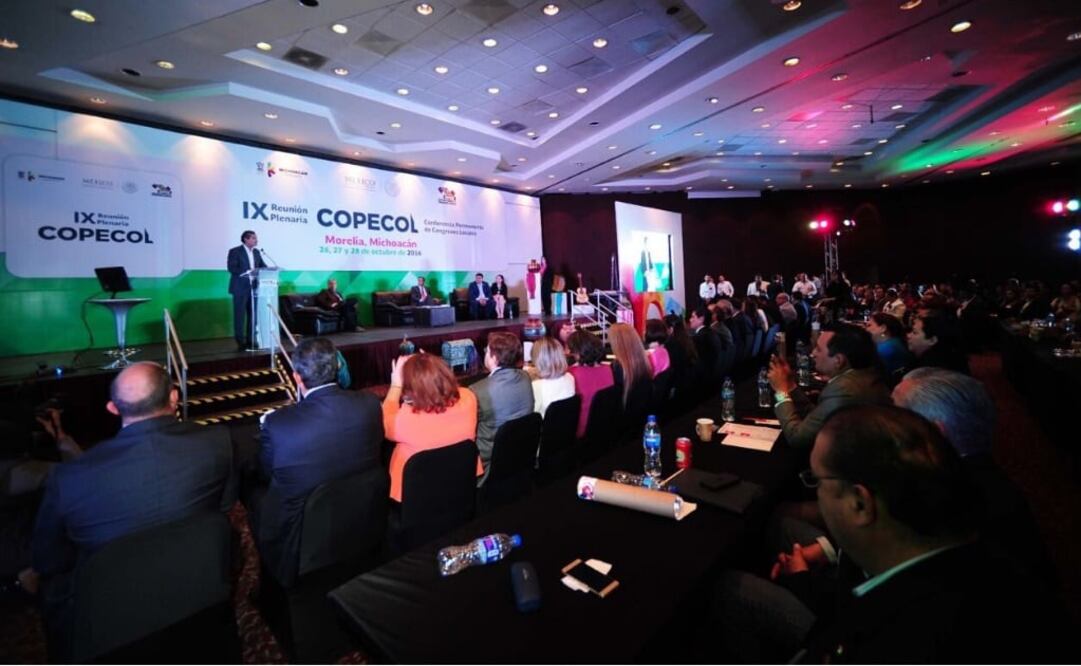 El líder priísta participó en la IX Asamblea Plenaria de la Conferencia Permanente de Congresos Locales (Copecol), en Morelia. /Tomada de @EnriqueOchoaR