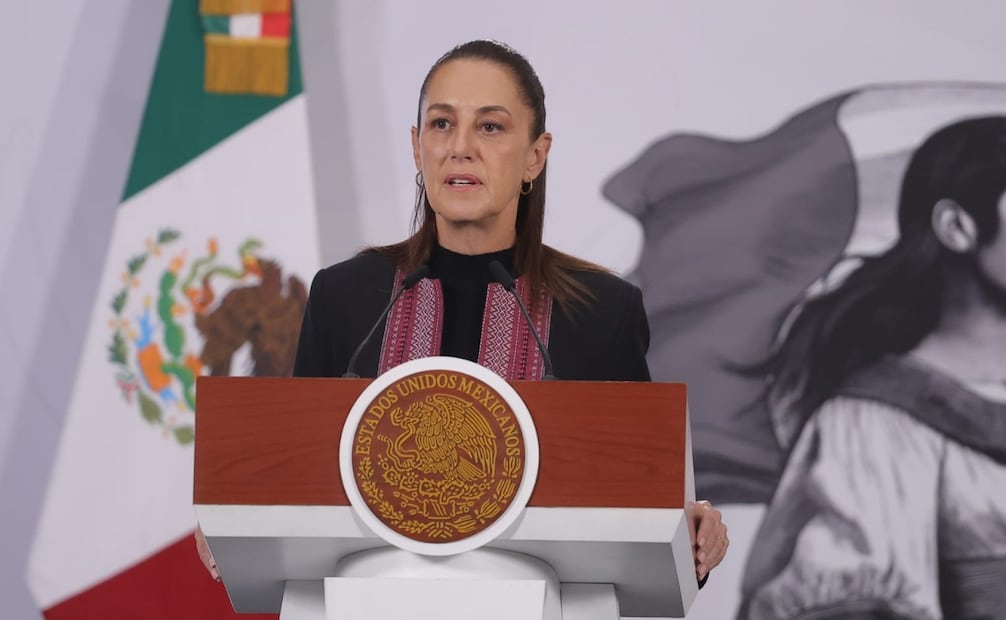 Conferencia de prensa de la presidenta Claudia Sheinbaum Pardo en Palacio Nacional el 15 de abril de 2026. Foto: Gabriel Pano / EL UNIVERSAL