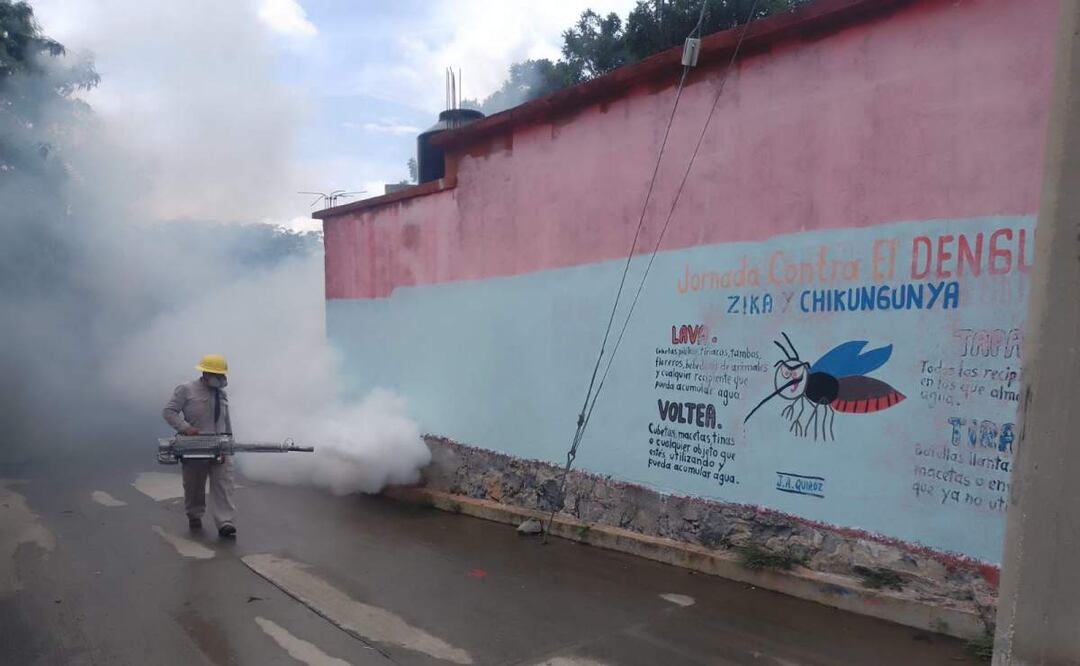 Inician jornada de acciones contra el dengue en cuatro municipios de Oaxaca (04/04/2025). Foto: Especial
