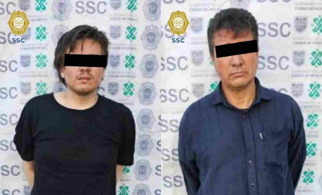 Sean (presunto feminicida de Montserrat) y a su papá, César, en las inmediaciones de la colonia Tabacalera. Foto: Especial