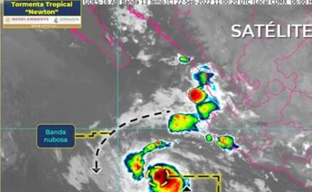Se esperan lluvias muy fuertes en Colima y Jalisco por paso de la tormenta tropical Newton
