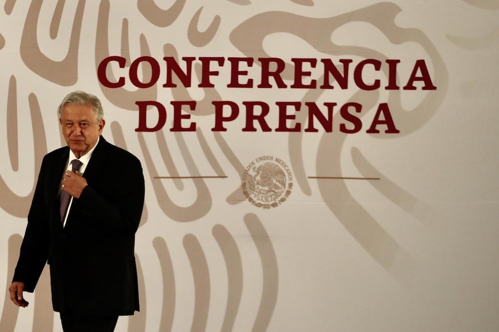 AMLO EN LA CONFERENCIA MATUTINA. Foto: Berenice Fregoso / EL UNIVERSAL