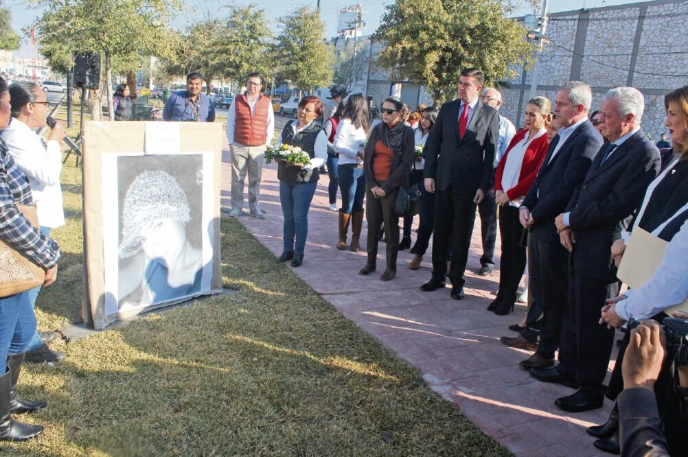 El memorial en honor a las mujeres víctimas de desaparición es la primera de tres etapas de un proyecto de intervención artística con perspectiva de género que realiza el Instituto Municipal de la Mujer (FRANCISCO RODRÍGUEZ. EL UNIVERSAL)